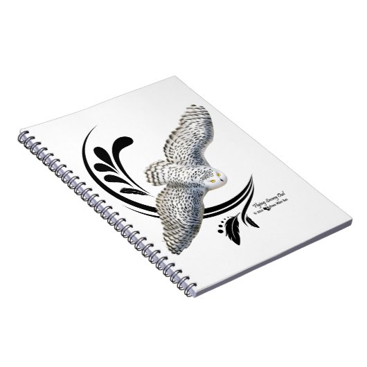 Fliegendes Schneeauwl Notizblock (Rechte Seite)