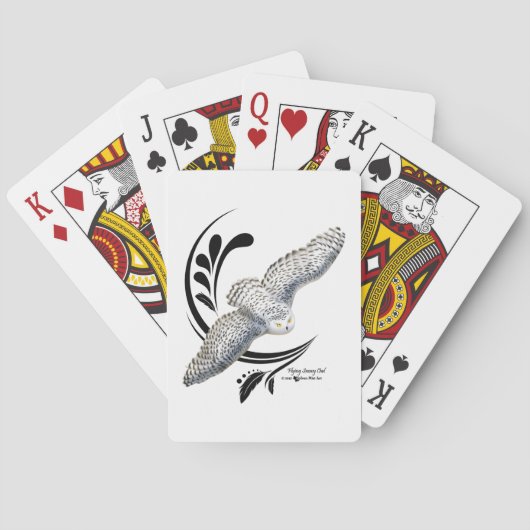 Fliegendes Schneeauwl Spielkarten (Rückseite)
