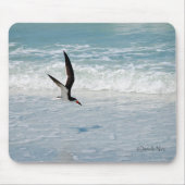 Fliegendes schwarzes Abstreicheisen Mousepad (Vorne)