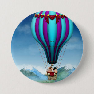 Fliegendes Schwein - Ballon - Auf und davon Button