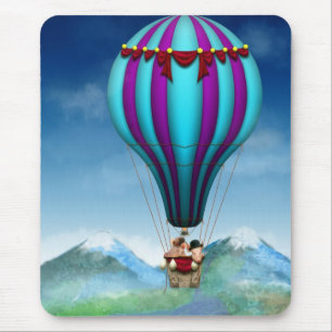 Fliegendes Schwein - Ballon - Hoch, hoch und davon Mousepad