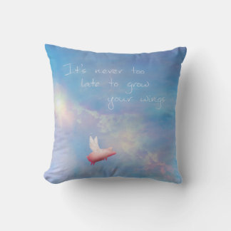 Fliegendes Schwein - es ist nie zu spät, um deine  Kissen