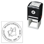 Fliegendes Schwein - Ferkel mit Flügeln Runde Adre Permastempel (Beispiel)