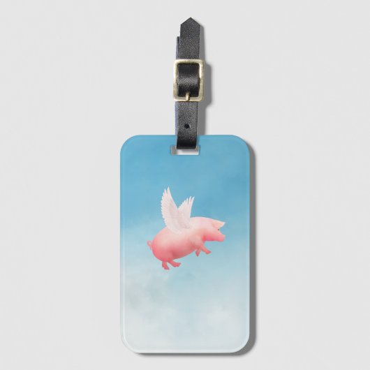 Fliegendes Schwein Gepäckanhänger (Vorderseite Vertikal)
