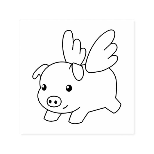 Fliegendes Schwein - Glauben, Schwein mit Flügeln Permastempel (Design)