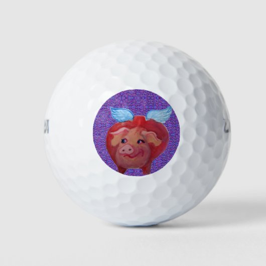 Fliegendes Schwein Golfball (Vorderseite)