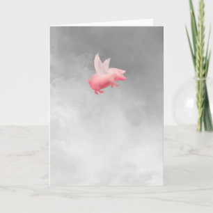 Fliegendes Schwein Karte