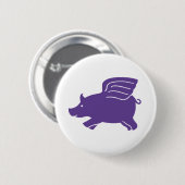 Fliegendes Schwein - Lila Button (Vorne & Hinten)