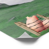 Fliegendes Schwein muss anders sein Poster (Ecke)