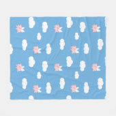 Fliegendes Schwein - Niedliches Schwein mit Flügel Fleecedecke (Vorderseite (Horizontal))