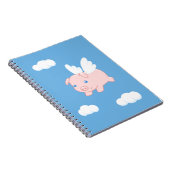 Fliegendes Schwein - Niedliches Schwein mit Flügel Notizblock (Rechte Seite)