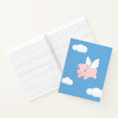 Fliegendes Schwein - Niedliches Schwein mit Flügel Notizblock (Innenseite)