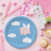 Fliegendes Schwein - Niedliches Schwein mit Flügel Pappteller (Party)