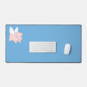 Fliegendes Schwein - Niedliches Schwein mit Flügel Schreibtischunterlage (Tastatur & Maus)