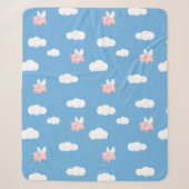Fliegendes Schwein - Niedliches Schwein mit Flügel Sherpadecke (Vorderseite)