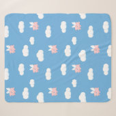 Fliegendes Schwein - Niedliches Schwein mit Flügel Sherpadecke (Vorderseite (Horizontal))