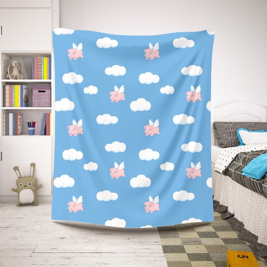 Fliegendes Schwein - Niedliches Schwein mit Flügel Sherpadecke
