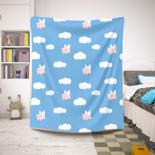 Fliegendes Schwein - Niedliches Schwein mit Flügel Sherpadecke