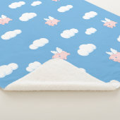 Fliegendes Schwein - Niedliches Schwein mit Flügel Sherpadecke (3/4)