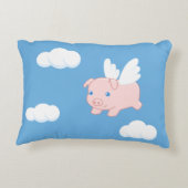 Fliegendes Schwein - Niedliches Schwein mit Flügel Zierkissen (Rückseite)