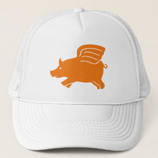 Fliegendes Schwein - Orange Truckerkappe