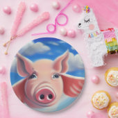Fliegendes Schwein Pappteller (Party)