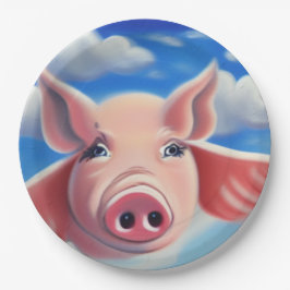 Fliegendes Schwein Pappteller