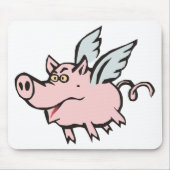 fliegendes Schwein Sau flying pig hog Mousepad (Vorne)