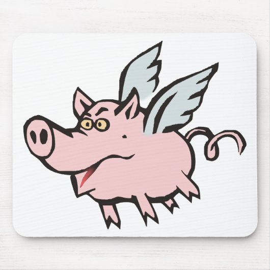 fliegendes Schwein Sau flying pig hog Mousepad (Vorne)