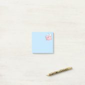 Fliegendes Schwein - Schwein mit Flügeln auf blau Post-it Klebezettel (Auf Schreibtisch)