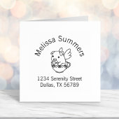 Fliegendes Schwein - Schwein mit Flügeln in einem Permastempel