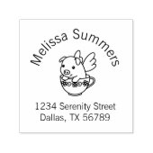 Fliegendes Schwein - Schwein mit Flügeln in einem Permastempel (Design)