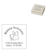 Fliegendes Schwein, Schwein mit Wings-Arkadadresse Gummistempel (Stempel)