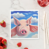 Fliegendes Schwein Serviette (Beispiel)