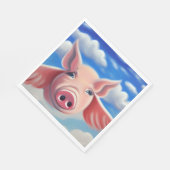 Fliegendes Schwein Serviette (Ecke)