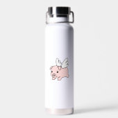Fliegendes Schwein - Süßes Ferkel mit Flügeln Trinkflasche (Rückseite)