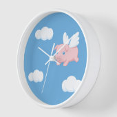 Fliegendes Schwein - Süßes Ferkel mit Flügeln Uhr (Winkel)