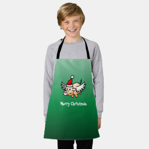 Fliegendes Schwein Weihnachten Schürze