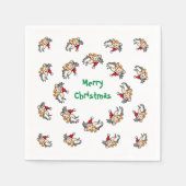 Fliegendes Schwein Weihnachten Serviette (Vorderseite)