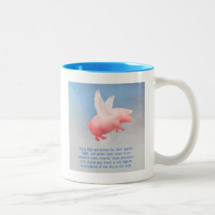 Fliegendes Schwein Zweifarbige Tasse