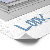 fliegendes Schweinebau in unserem Fenster Poster (Ecke)