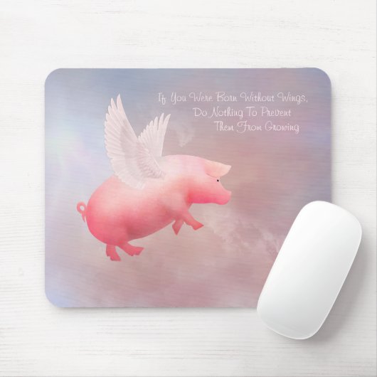 Fliegendes Schweinefleisch wächst Mousepad (Mit Mouse)