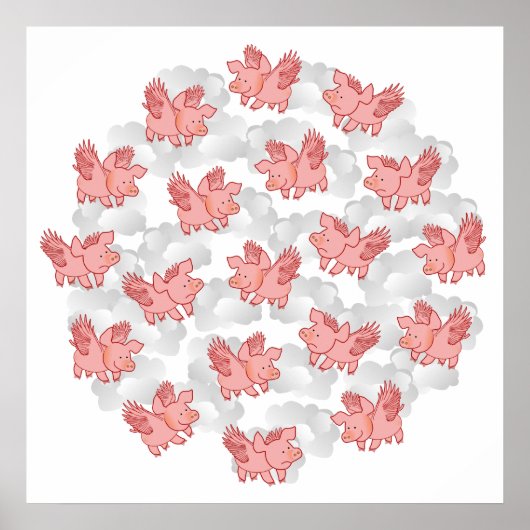 Fliegendes Schweineplakat Poster (Vorne)