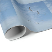Fliegendes Seagulls Wrapping Paper Geschenkpapier (Rolleneckpunkt)