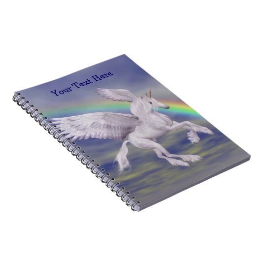 Fliegendes Unicorn-Regenbogen-Personalisiertes Not Notizblock (Rechte Seite)