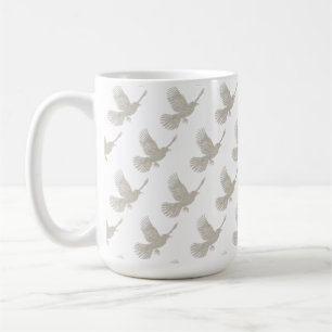 Fliegendes Vogel-Tan-Linens Skandinavisches Muster Kaffeetasse