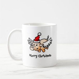 Fliegendes Weihnachtsschwein Classic-Mug Kaffeetasse
