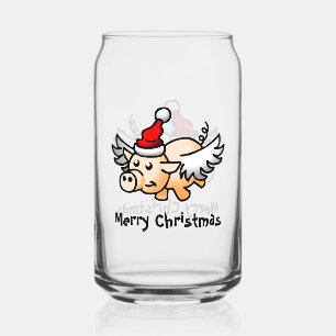 Fliegendes Weihnachtsschwein Dosenglas