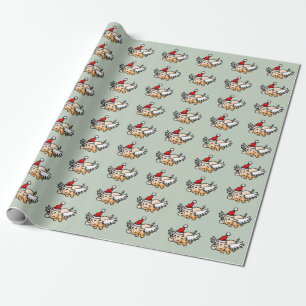 Fliegendes Weihnachtsschwein Geschenkpapier