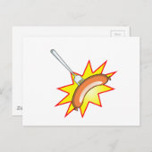 Fliegendes Wurst - Nahrungskampf Postkarte (Vorne/Hinten)